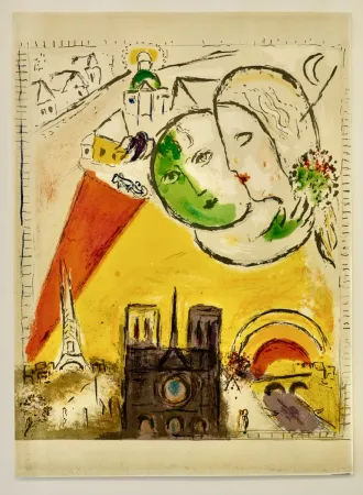 石版画 Chagall - Le dimanche