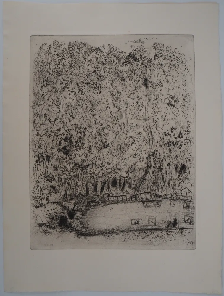 版画 Chagall - Le parc de Pliouchkine