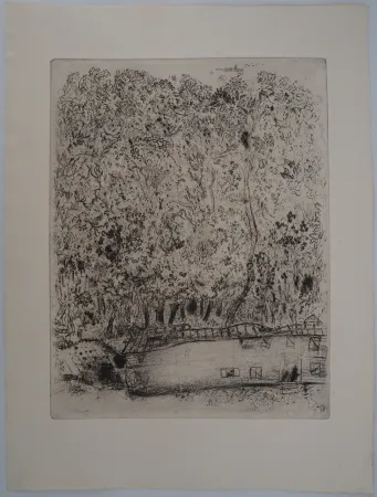 版画 Chagall - Le parc de Pliouchkine