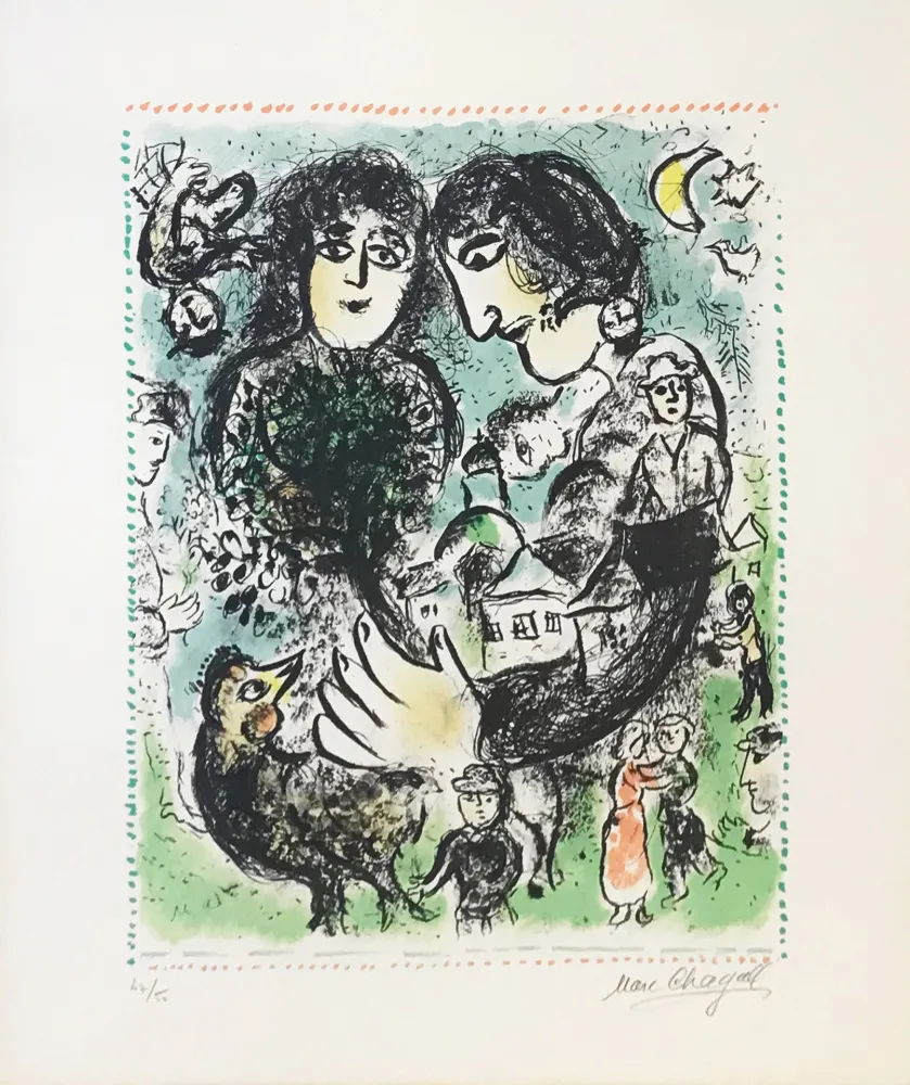 石版画 Chagall - LE RENDEZ-VOUS