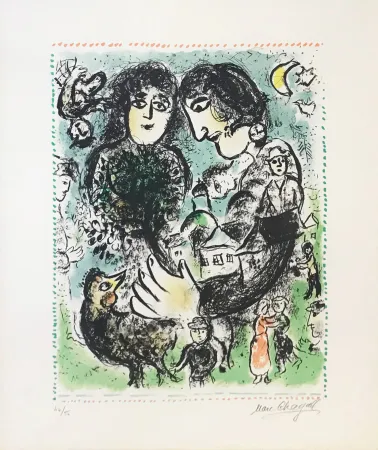 石版画 Chagall - LE RENDEZ-VOUS