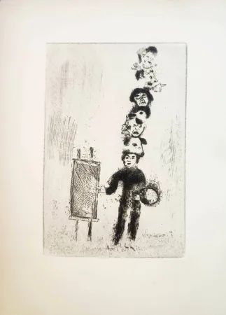 蚀刻版画 Chagall - Le Sept Péchés Capitaux