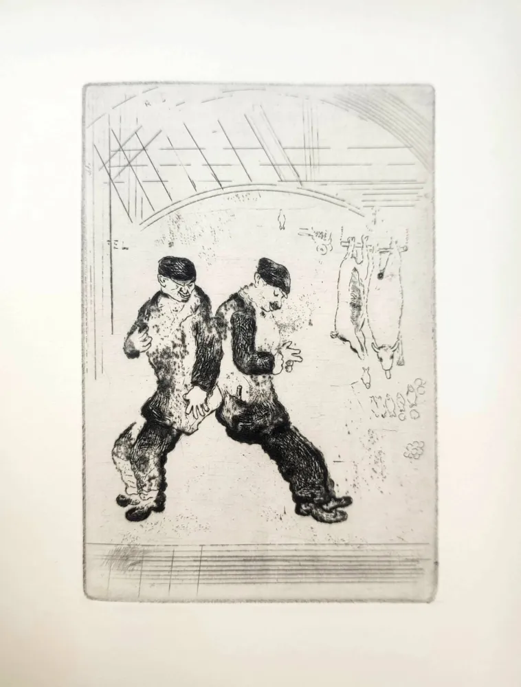 蚀刻版画 Chagall - Le Sept Péchés Capitaux