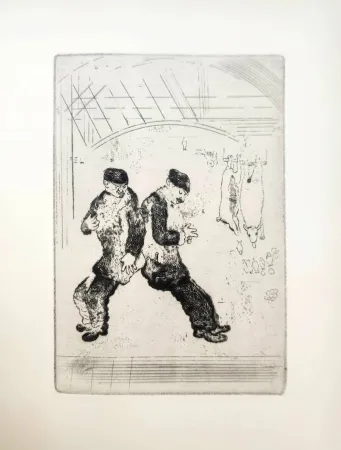 蚀刻版画 Chagall - Le Sept Péchés Capitaux