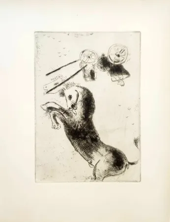 蚀刻版画 Chagall - Le Sept Péchés Capitaux