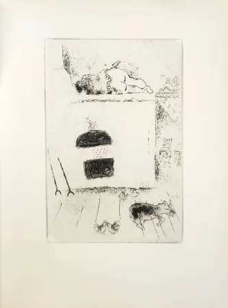 蚀刻版画 Chagall - Le Sept Péchés Capitaux