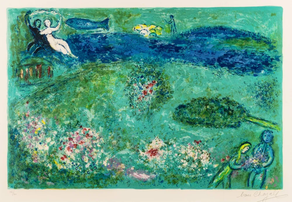 石版画 Chagall - Le Verger (The Orchard)