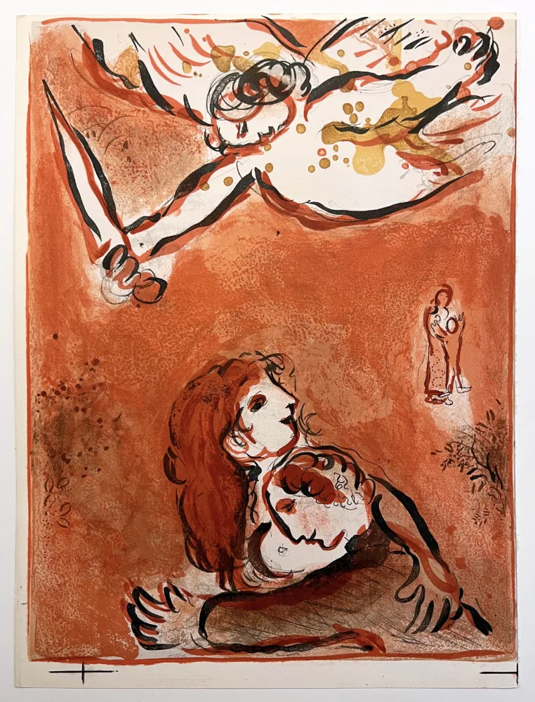 石版画 Chagall - LE VISAGE D'ISRAËL (The face of Israel) (Dessins pour le Bible, 1960)