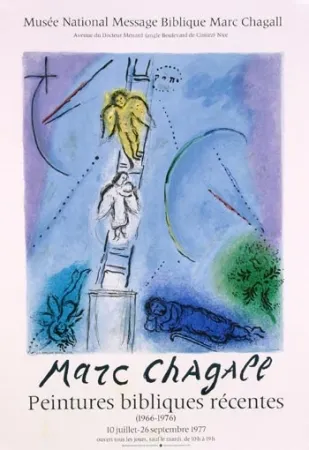 石版画 Chagall - L'Echelle de Jacob