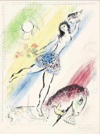 石版画 Chagall -  L’Écuyère