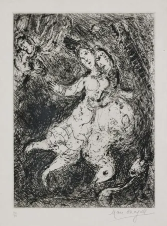 版画 Chagall - L'envolée