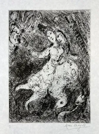 蚀刻版画 Chagall - L’envolée