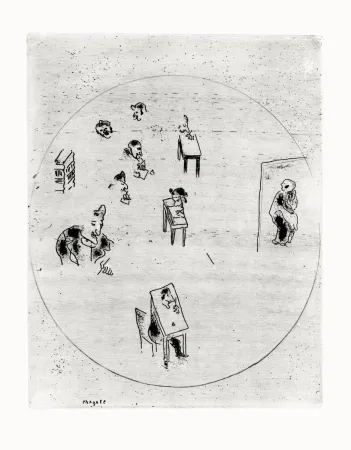 蚀刻版画 Chagall - Les Ames Mortes