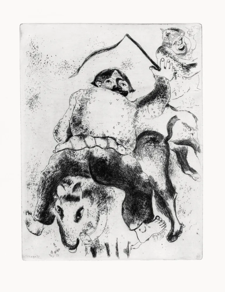 蚀刻版画 Chagall - Les Ames mortes