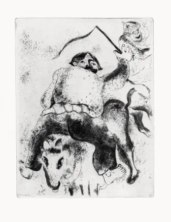 蚀刻版画 Chagall - Les Ames mortes