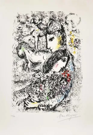 石版画 Chagall - Les enchanteurs