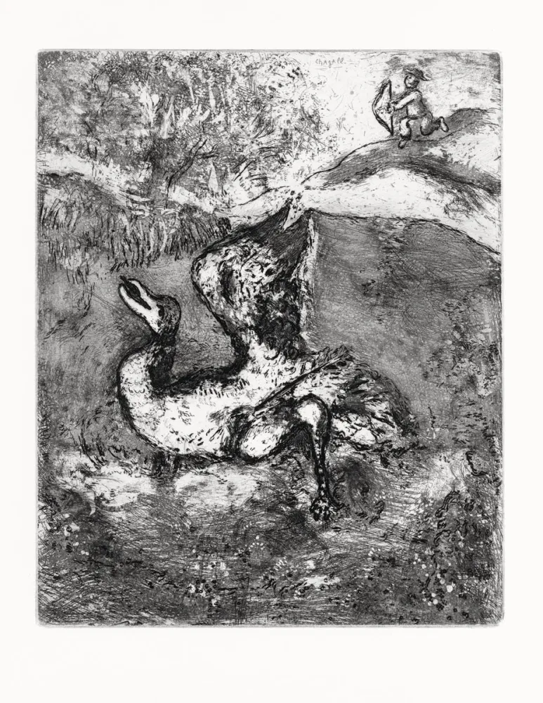 蚀刻版画 Chagall - Les Fables de La Fontaine