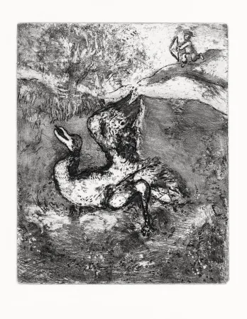 蚀刻版画 Chagall - Les Fables de La Fontaine