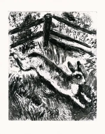 蚀刻版画 Chagall - Les Fables de La Fontaine