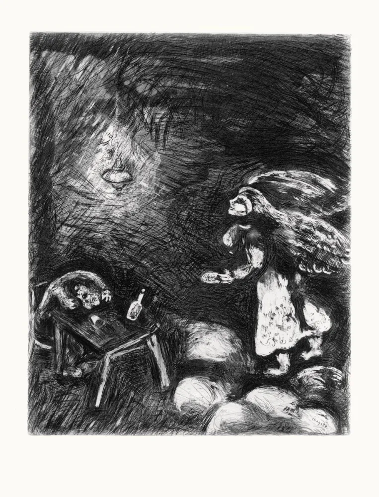蚀刻版画 Chagall - Les Fables de La Fontaine