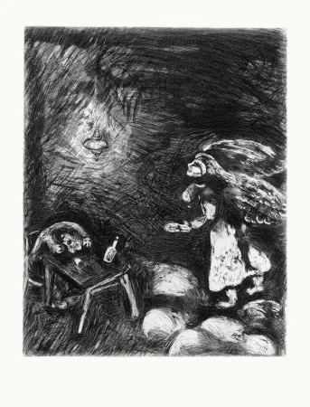 蚀刻版画 Chagall - Les Fables de La Fontaine
