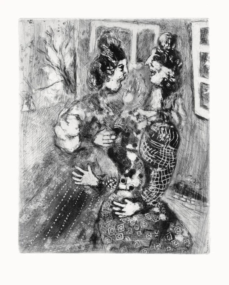 蚀刻版画 Chagall - Les Fables de La Fontaine