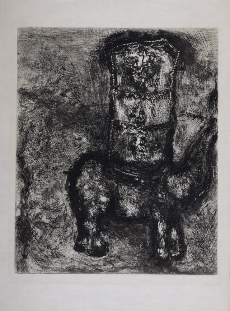 版画 Chagall - Les Fables de La Fontaine : Le Rat et l'Éléphant, 1952
