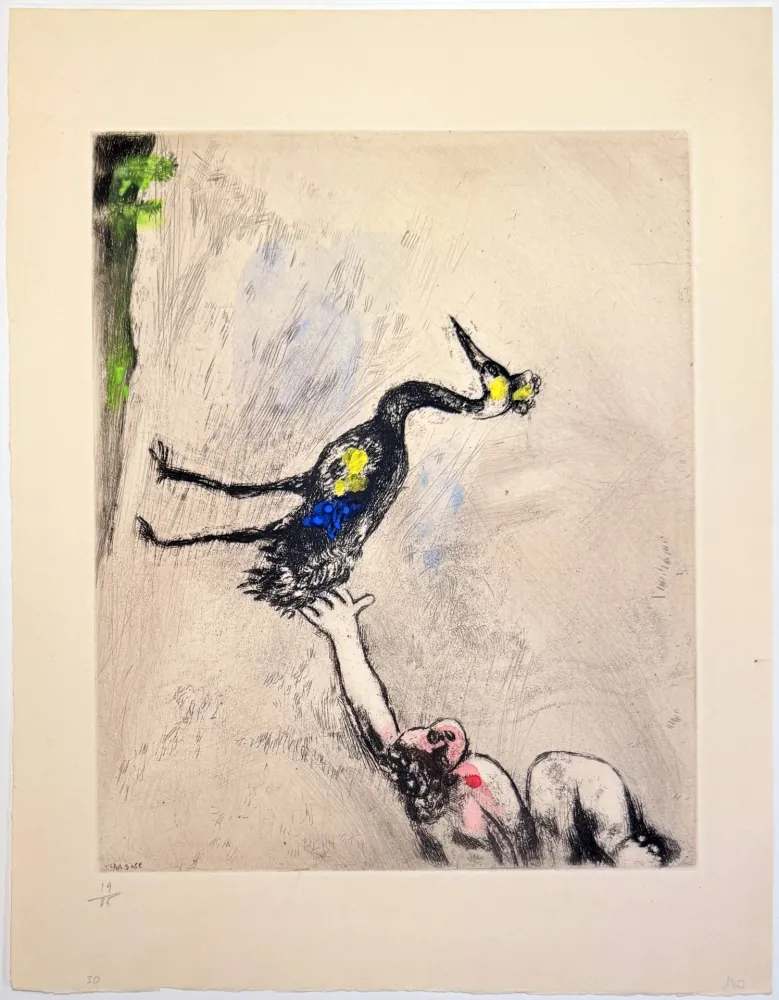 蚀刻版画 Chagall - Les Grenouilles qui demandent un Roi