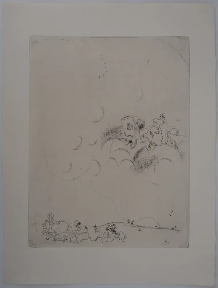 版画 Chagall - Les rêves de Tchitchikov