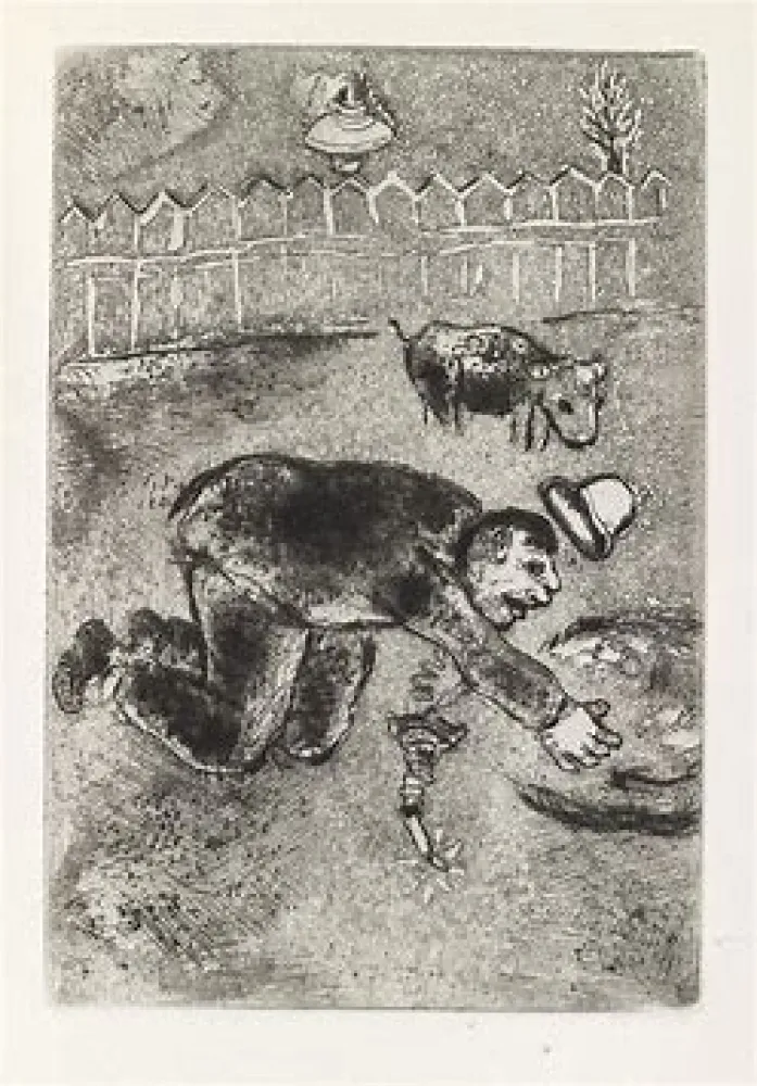 蚀刻版画 Chagall - Les sept Peches capitaux: L'Avarice 11