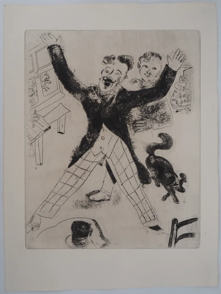 版画 Chagall - L'homme heureux (Nozdriov)