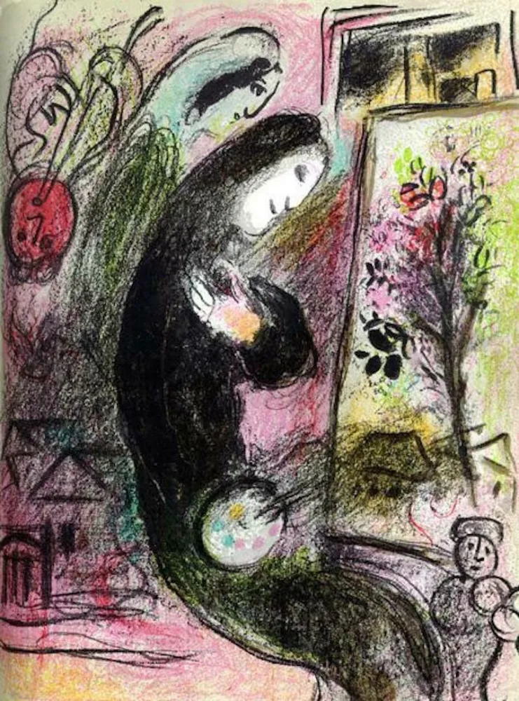 石版画 Chagall - L'Inspire M. 398