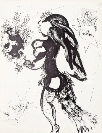 石版画 Chagall - L'offrande