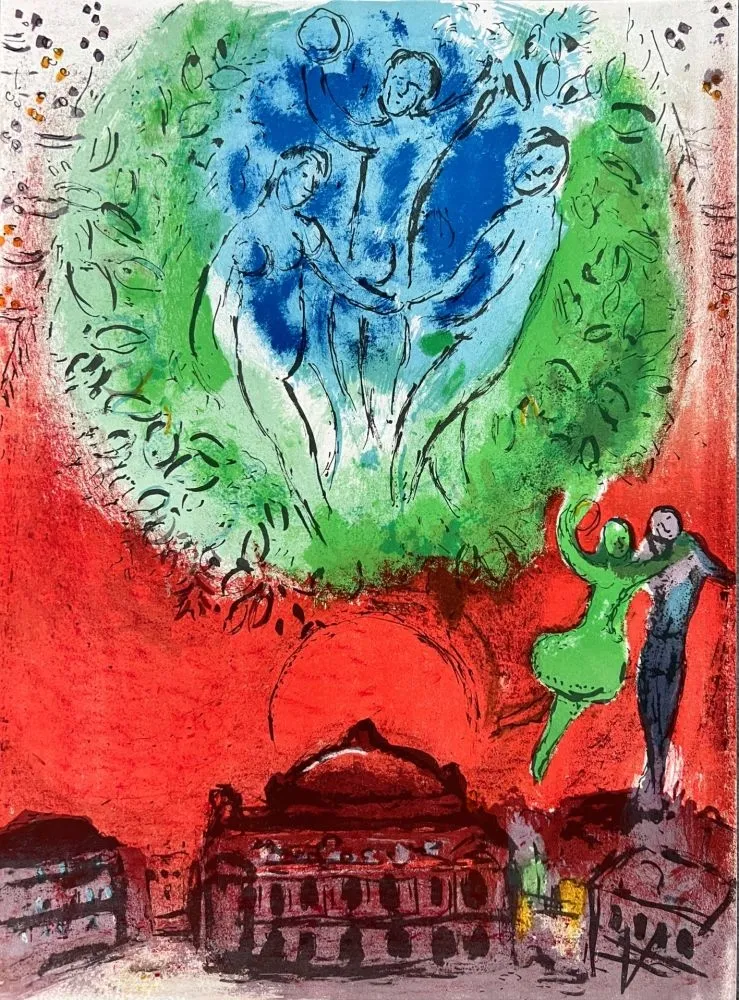 石版画 Chagall - L'Opéra de Paris