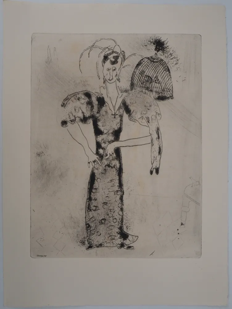 版画 Chagall - Madame Sobakévitch
