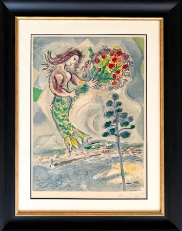 石版画 Chagall - Marc Chagall (1887–1985) - Sirène au pin - Color lithograph on Arches paper - 1967