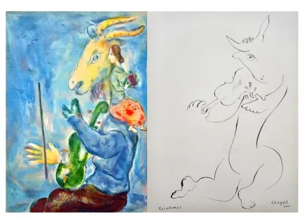 石版画 Chagall - Marc Chagall, Spring, 1938, Original Lithograph and Pochoir on Paper 