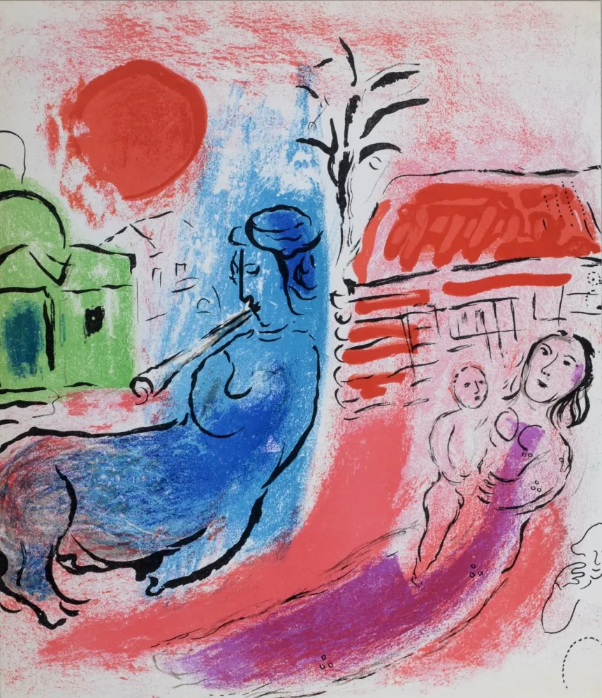 石版画 Chagall - Maternité au Centaure