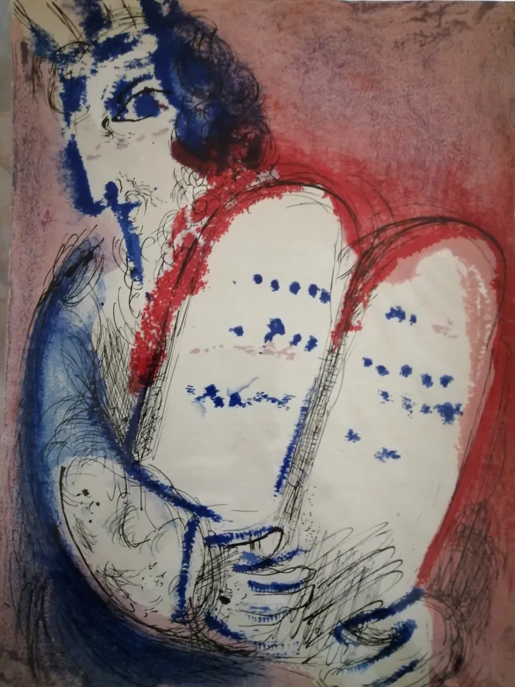 石版画 Chagall - Moise