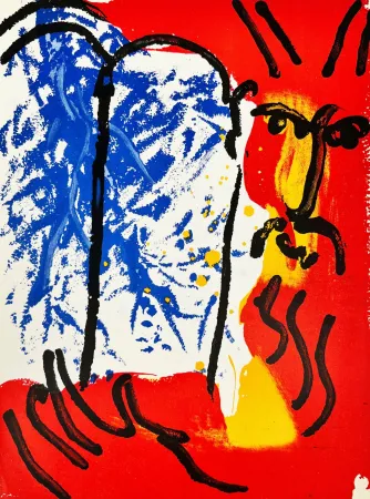 石版画 Chagall - Moses I