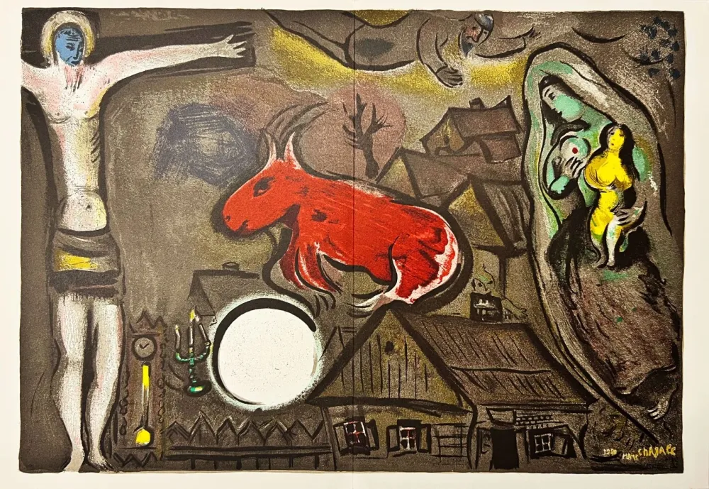 石版画 Chagall - Nativité