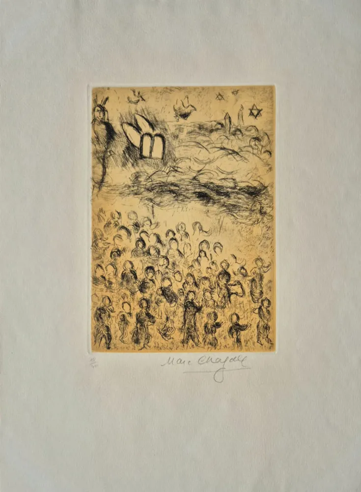 蚀刻飞尘法 Chagall - Plate 26, from Psalms of David