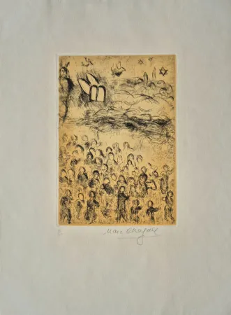 蚀刻飞尘法 Chagall - Plate 26, from Psalms of David