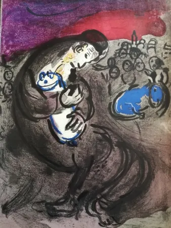 石版画 Chagall - Pleurs de Jérémie