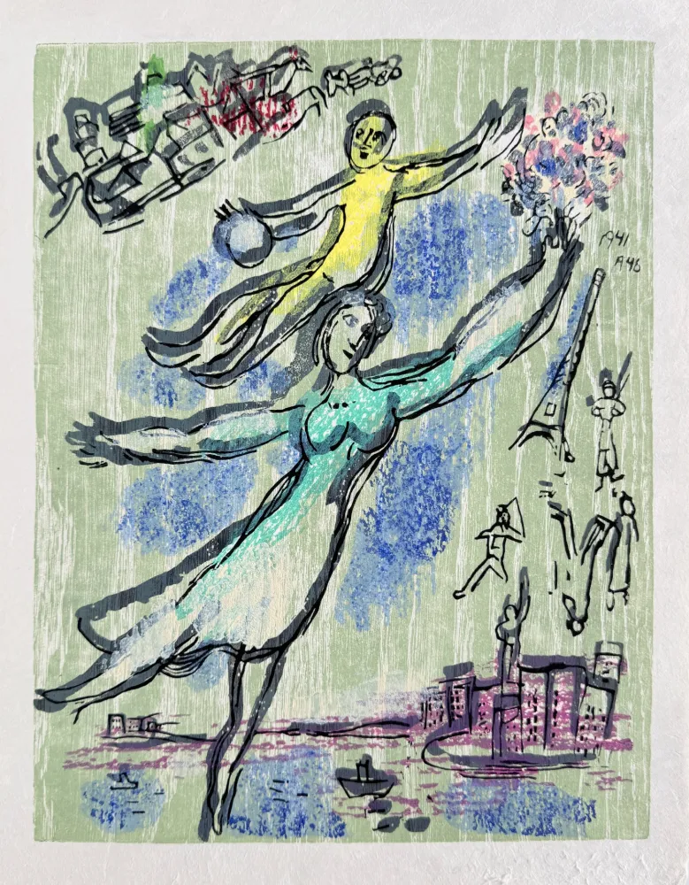 木刻 Chagall - Poèmes, Planche IX