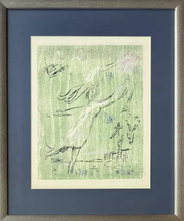 木刻 Chagall - Poèmes, Planche IX (trial proof)