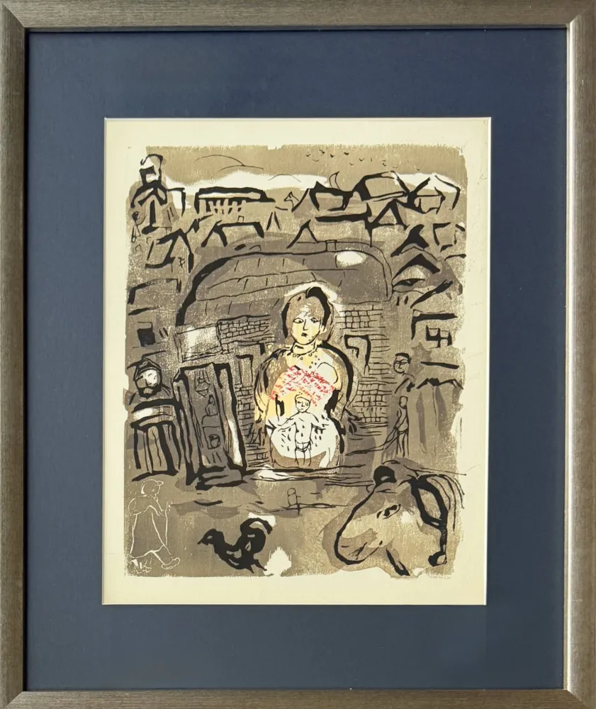 木刻 Chagall - Poèmes, Planche VIII