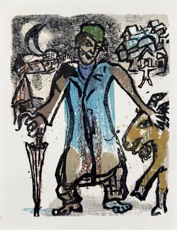 木刻 Chagall - Poèmes, Planche XVII