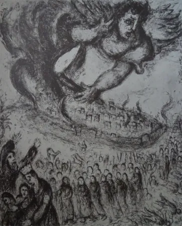 蚀刻版画 Chagall - Prise de Jerusalem