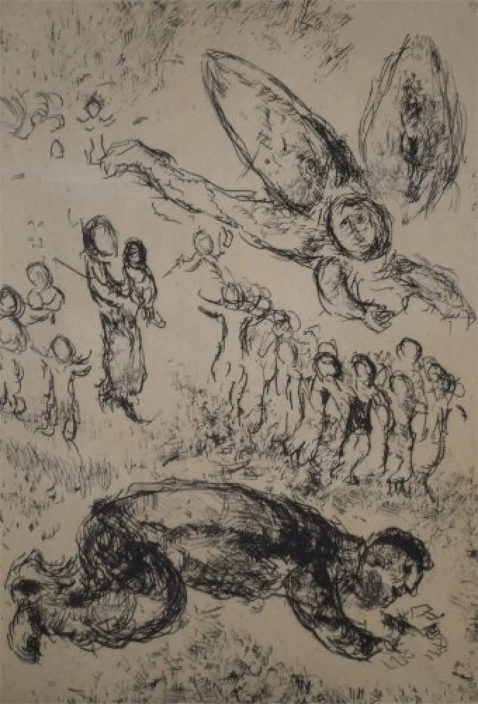 蚀刻飞尘法 Chagall - Psaumes de David, planche 13